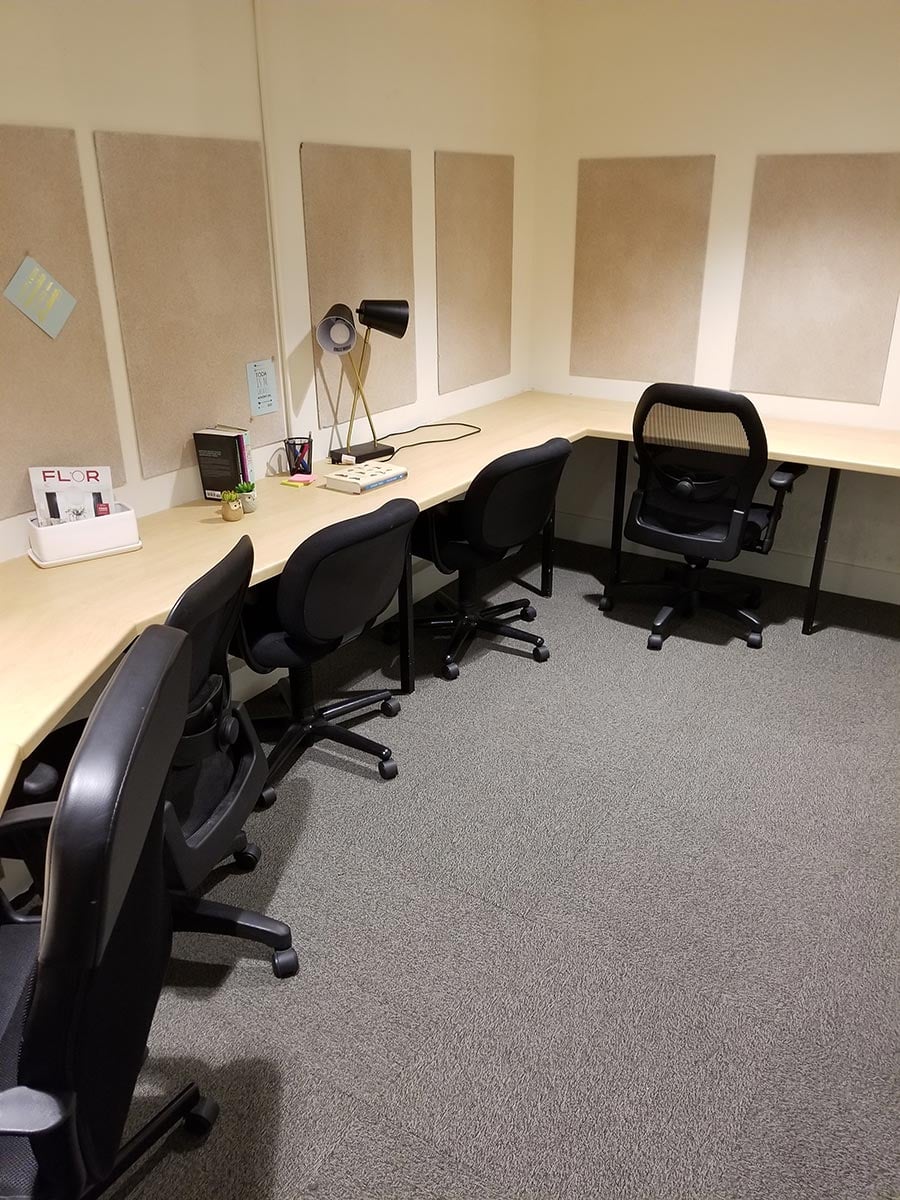 Private Office With Five Chairs For Larger Teams